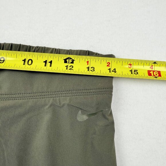 Nike Women's Dri-Fit Pull-on Stretch Olive Green Lightweight Nylon Pants Small - Picture 7 of 10